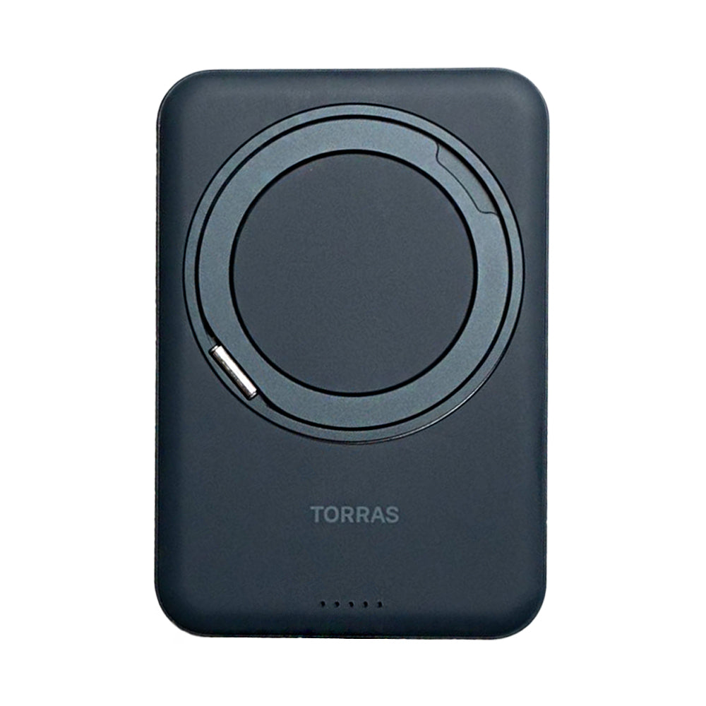Torras Ostand Wireless Power Bank with 360° Stand - Black