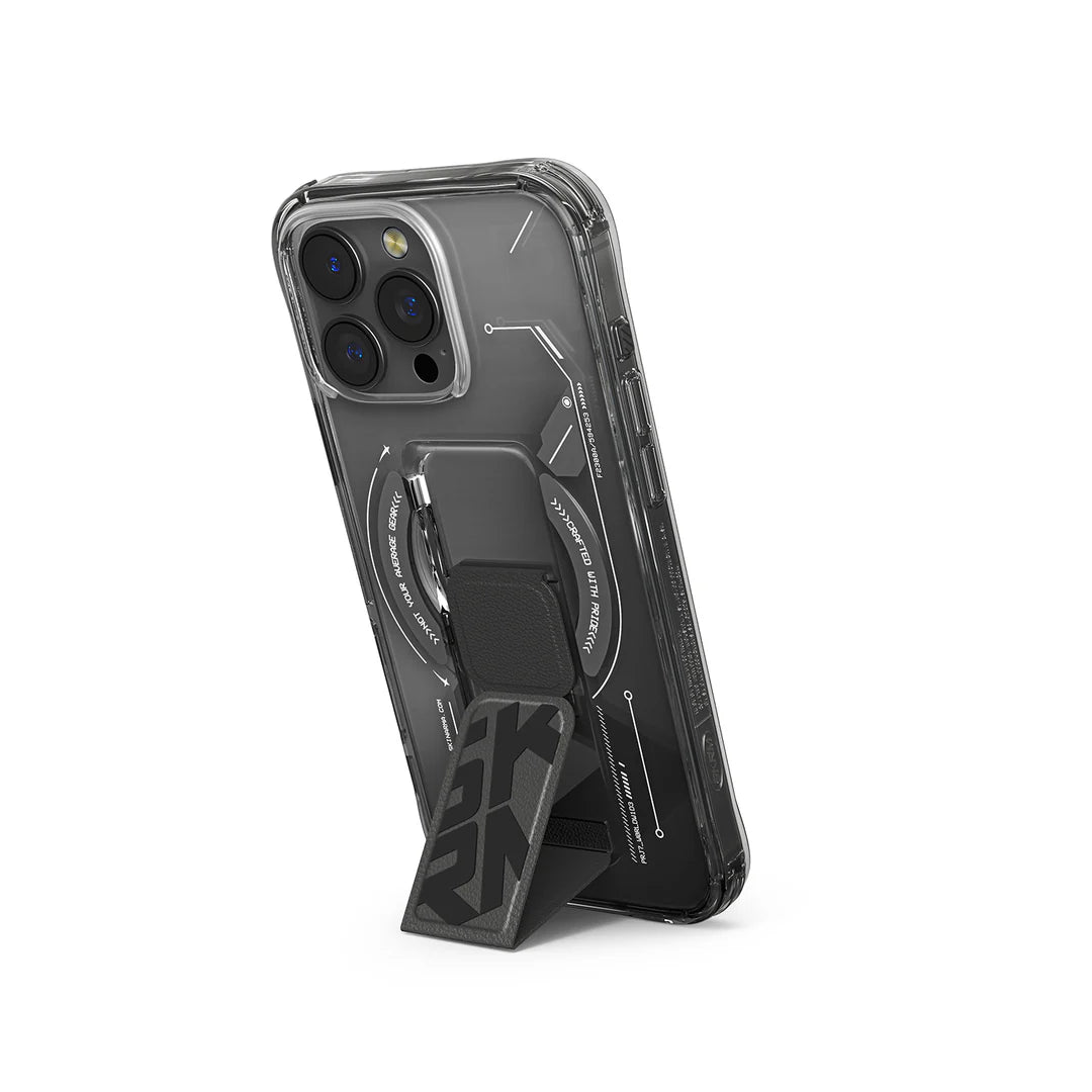 Skinarma HELIO Mag-Charge iPhone 16 Series with Grip Stand - Black