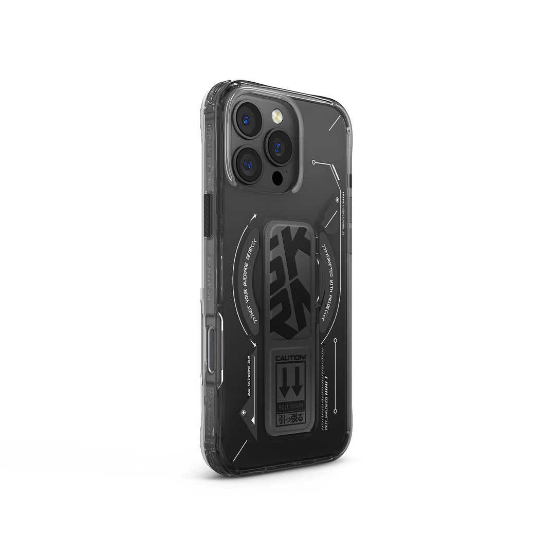 Skinarma HELIO Mag-Charge iPhone 16 Series with Grip Stand - Black