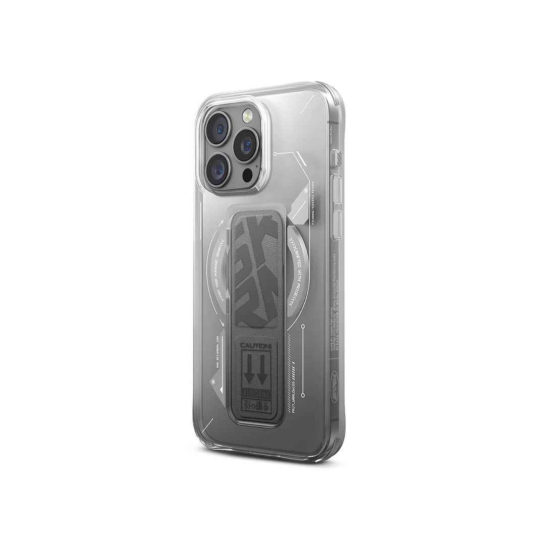 Skinarma HELIO Mag-Charge iPhone 16 Series with Grip Stand - Gray