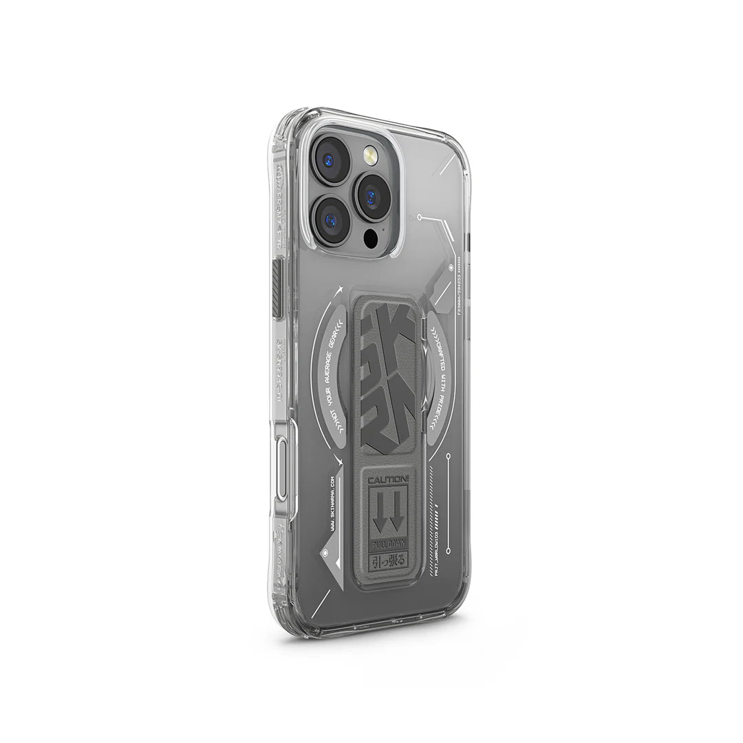 Skinarma HELIO Mag-Charge iPhone 16 Series with Grip Stand - Gray