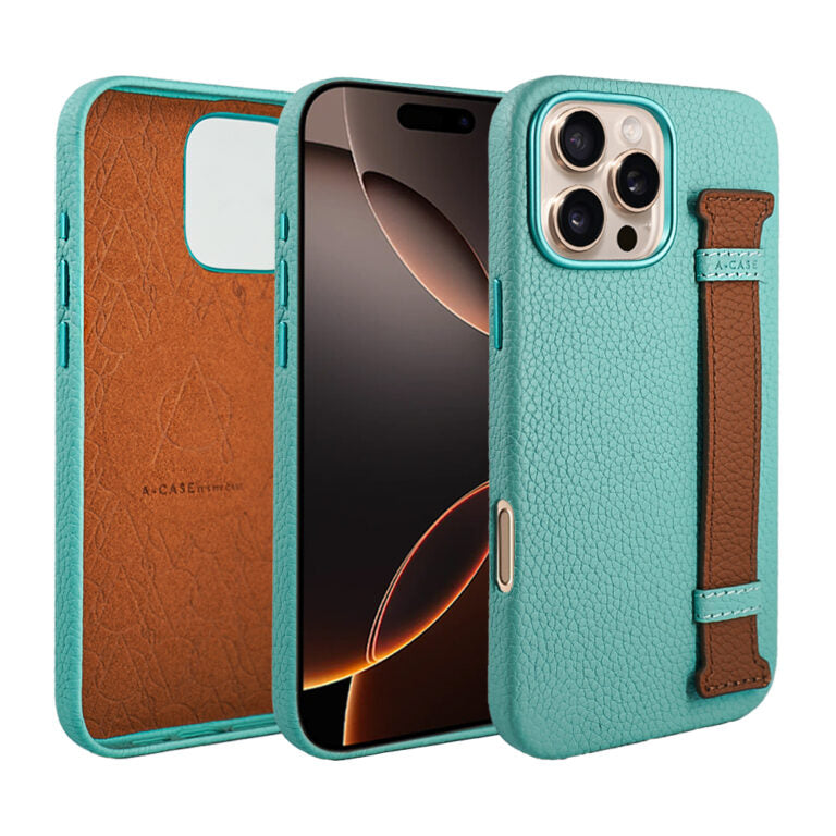Amur Pro Leather Case For iPhone 16 Series-Orange/Black