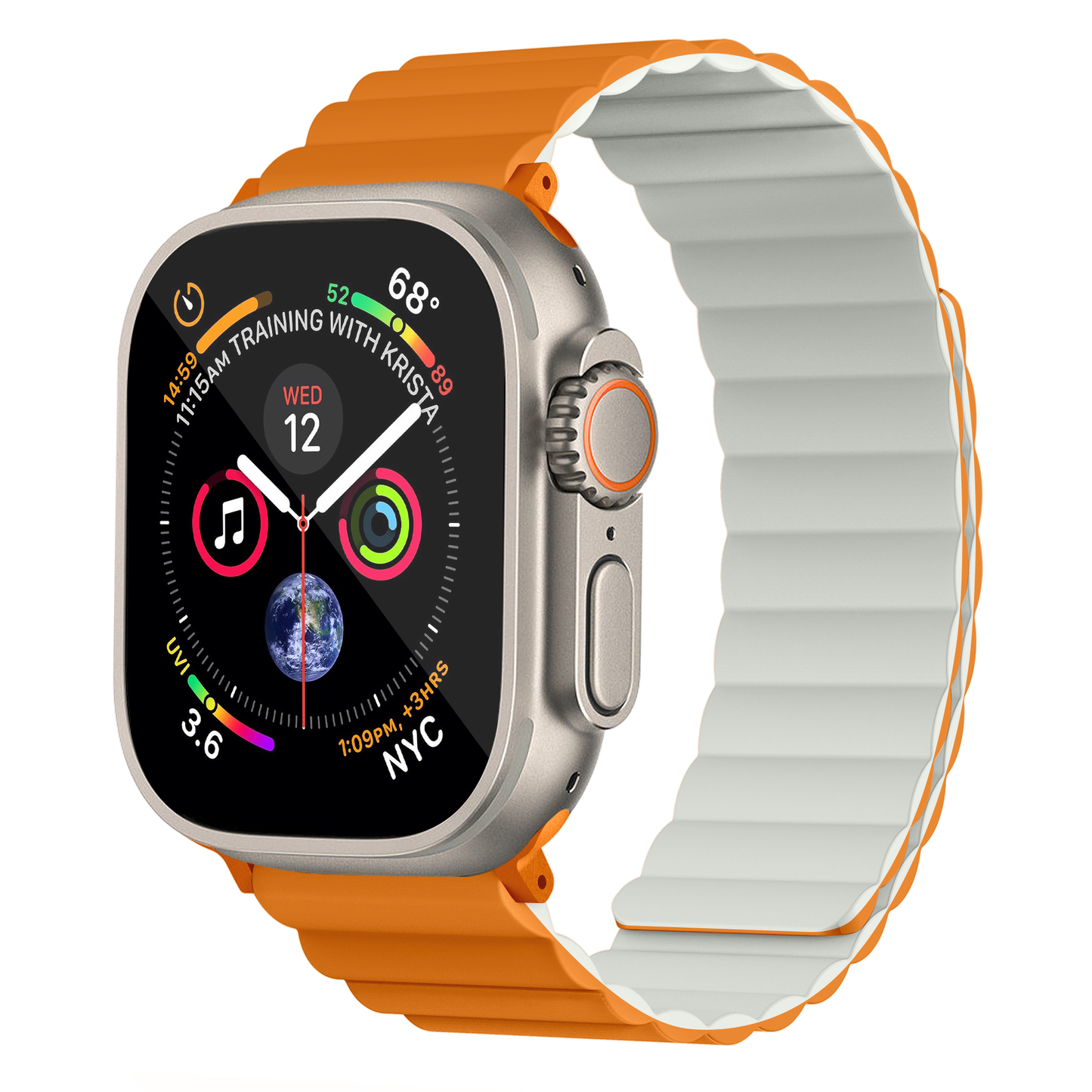 Invix Apple Watch Silicone Magnetic Band - Blue/Yellow