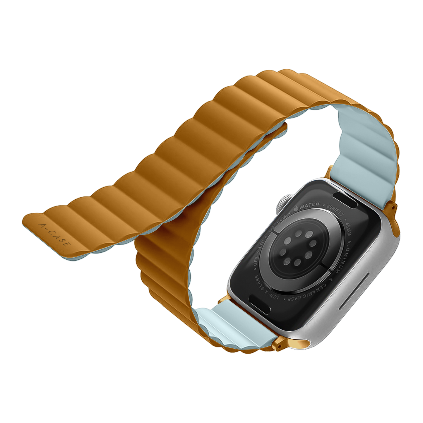 Invix Apple Watch Silicone Magnetic Band - Brown/Light Blue