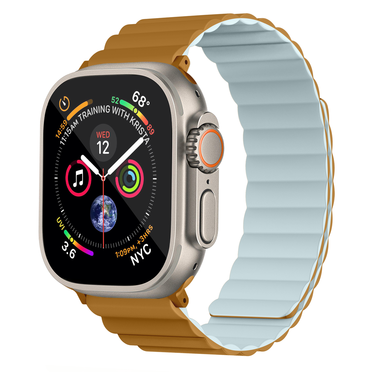 Invix Apple Watch Silicone Magnetic Band - Blue/Yellow