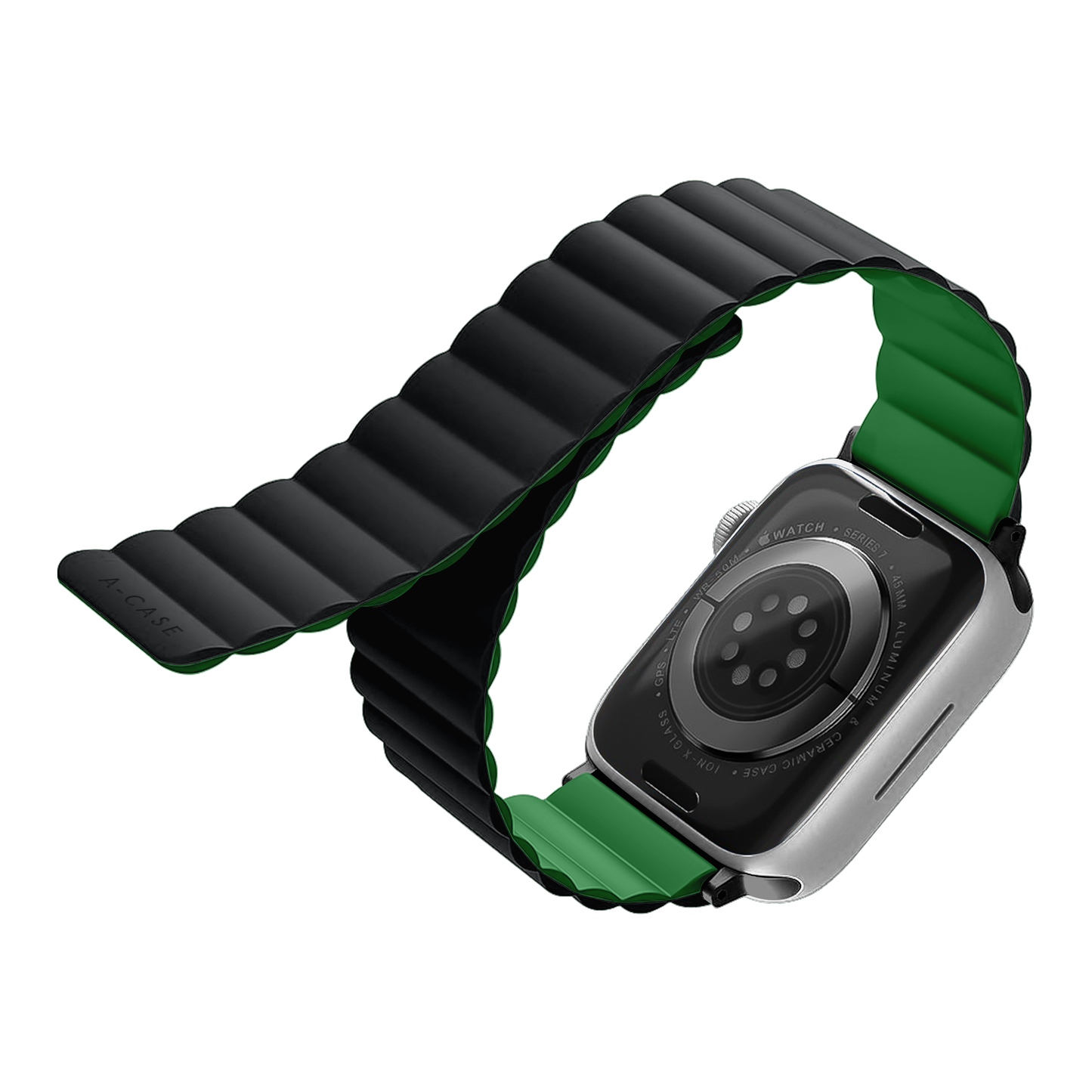 Invix Apple Watch Silicone Magnetic Band - Black/Green