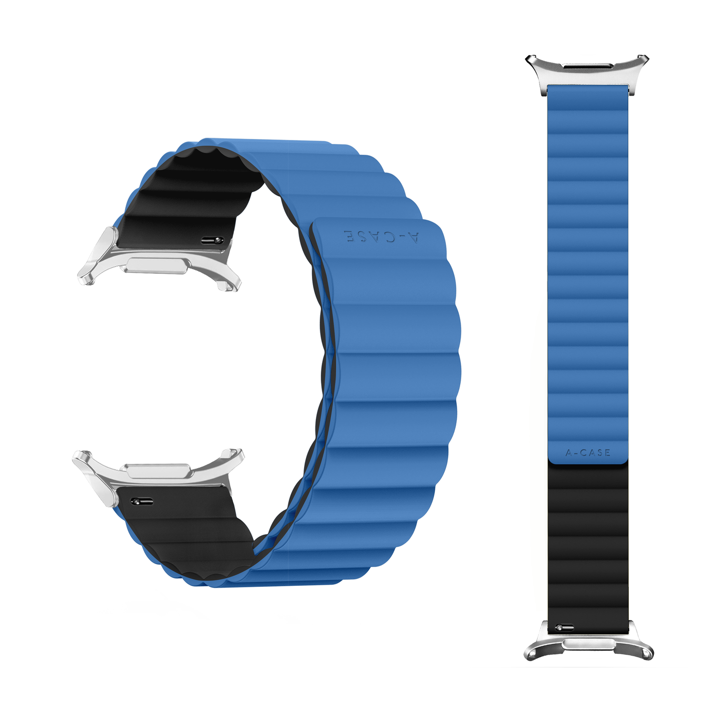 Invix Samsung Galaxy Watch Ultra Silicone Magnetic Band - Blue/Black