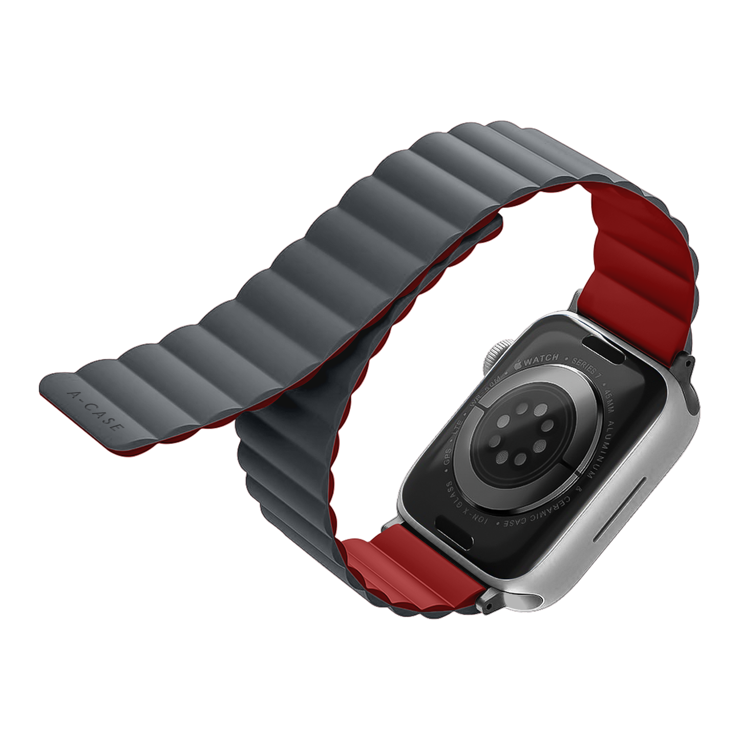 Invix Apple Watch Silicone Magnetic Band - Red/Gray