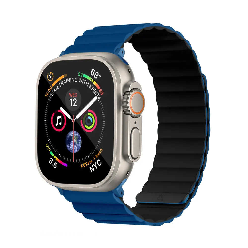 Invix Apple Watch Silicone Magnetic Band - Blue/Yellow