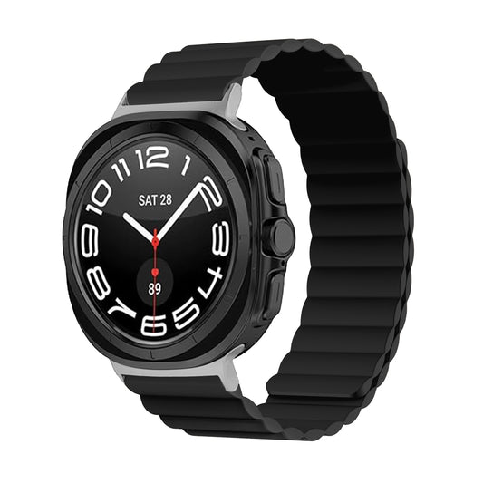 Invix Samsung Galaxy Watch Ultra Silicone Magnetic Band - Black