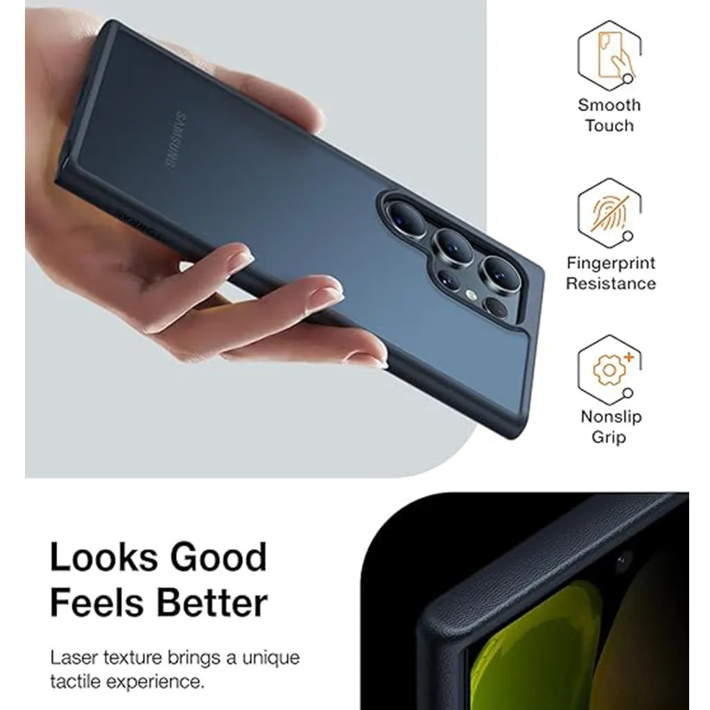 Shockproof Designed for Samsung Galaxy S24 Ultra Case -Black
