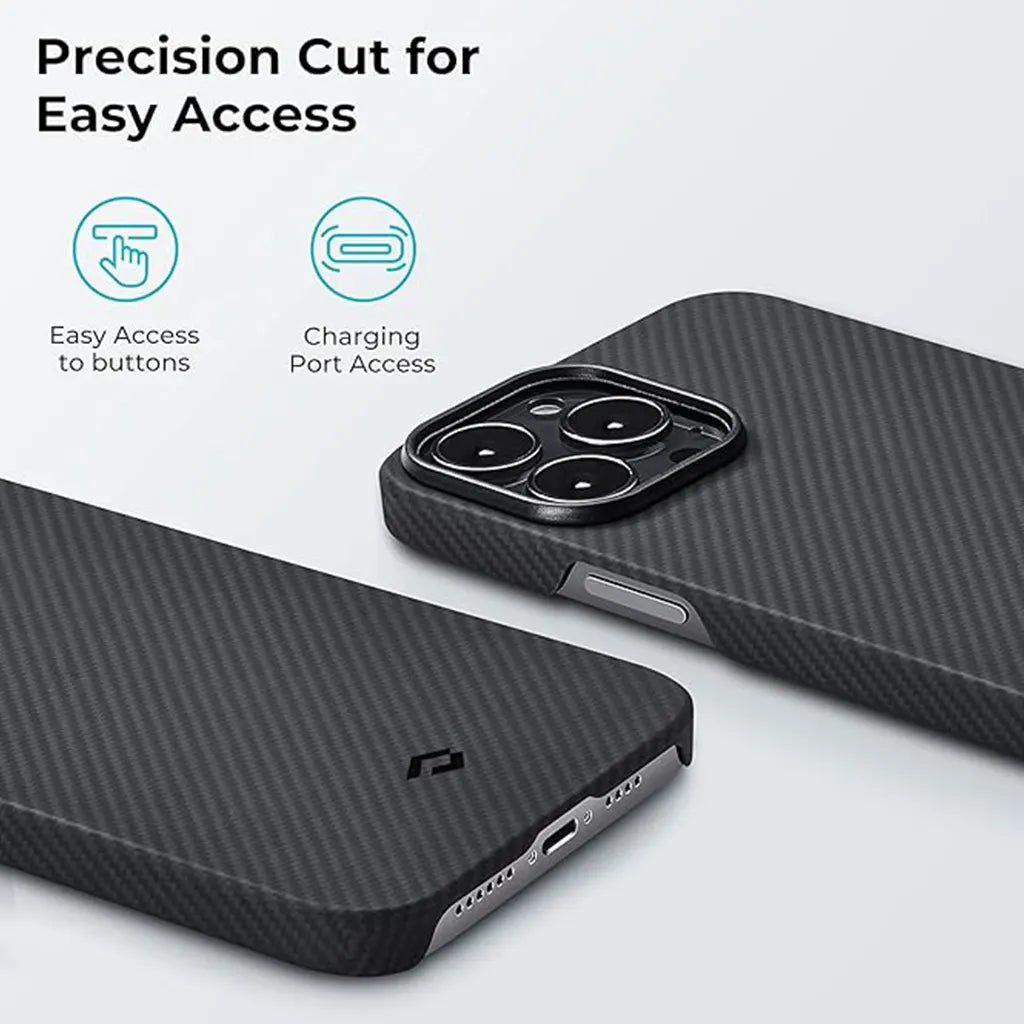 Pitaka  Ultra Thin Case Compatible with iPhone 13 Pro 6.1 Inch-Black/Grey