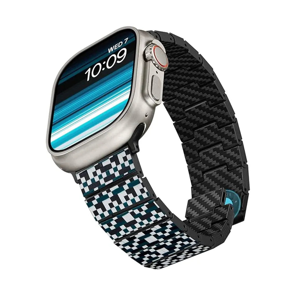 Carbon Fiber Apple Watch Band Compatible with Apple Watch Ultra/8/7/6/SE/5/4/3/2/1,