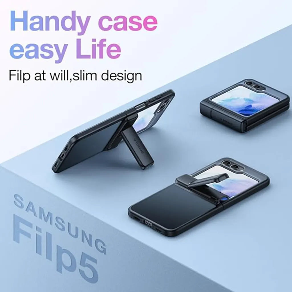 Armor Stand for Samsung Galaxy Z Flip 5 Case - Black