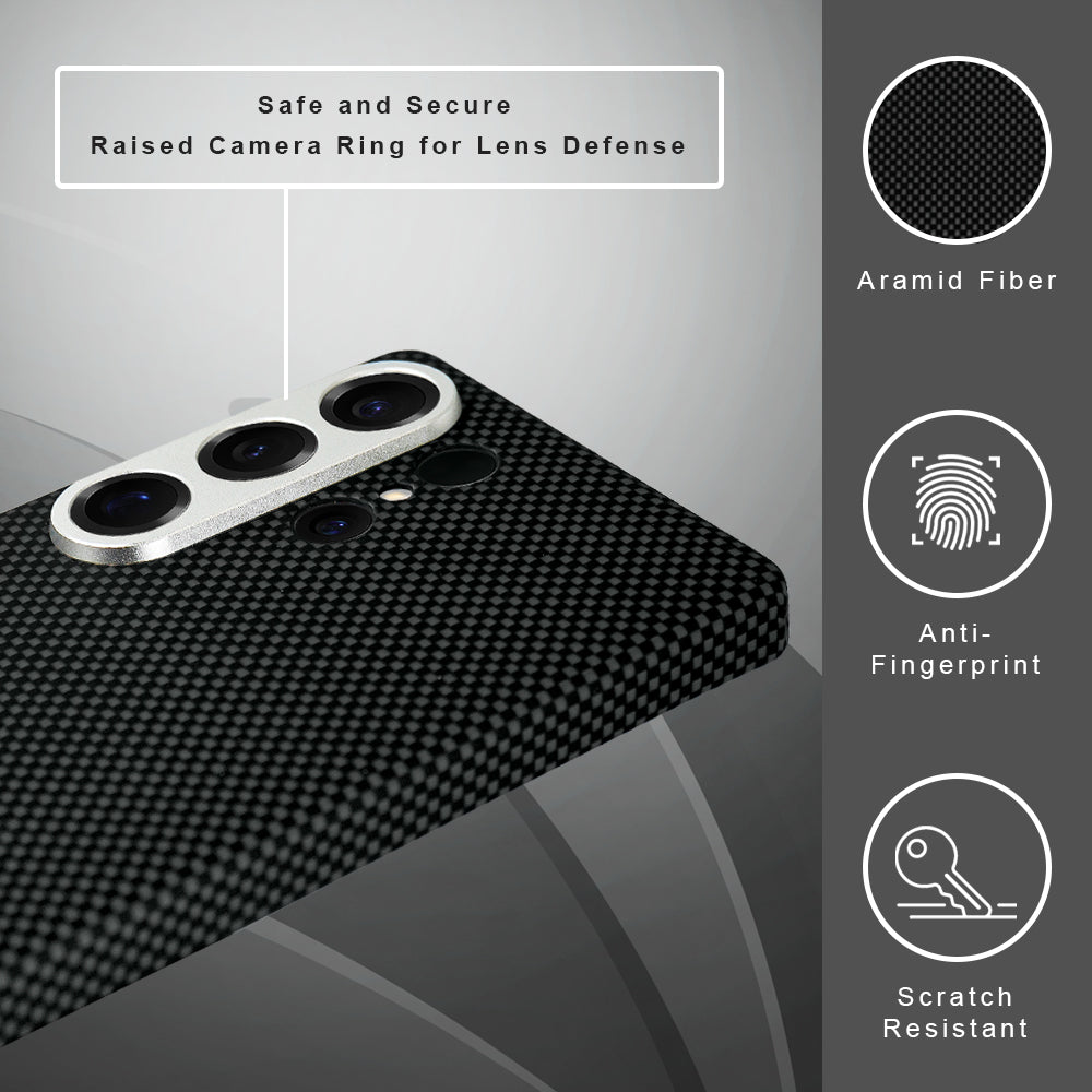 A-Case Desen Aramid Fiber Case for Galaxy S25 Ultra - Black