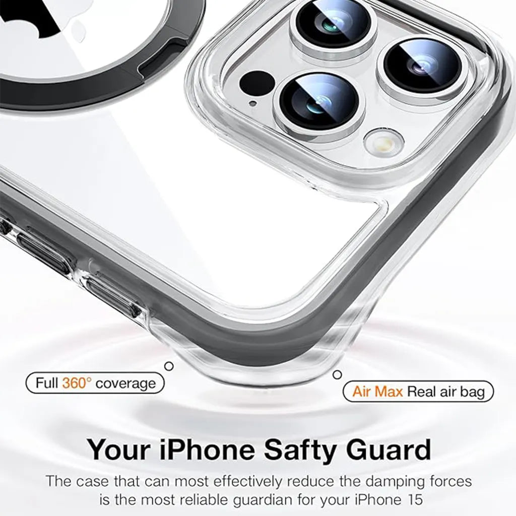 UPRO Ostand SS Air-Castle Magnetic Case For  iPhone 15 Pro Max