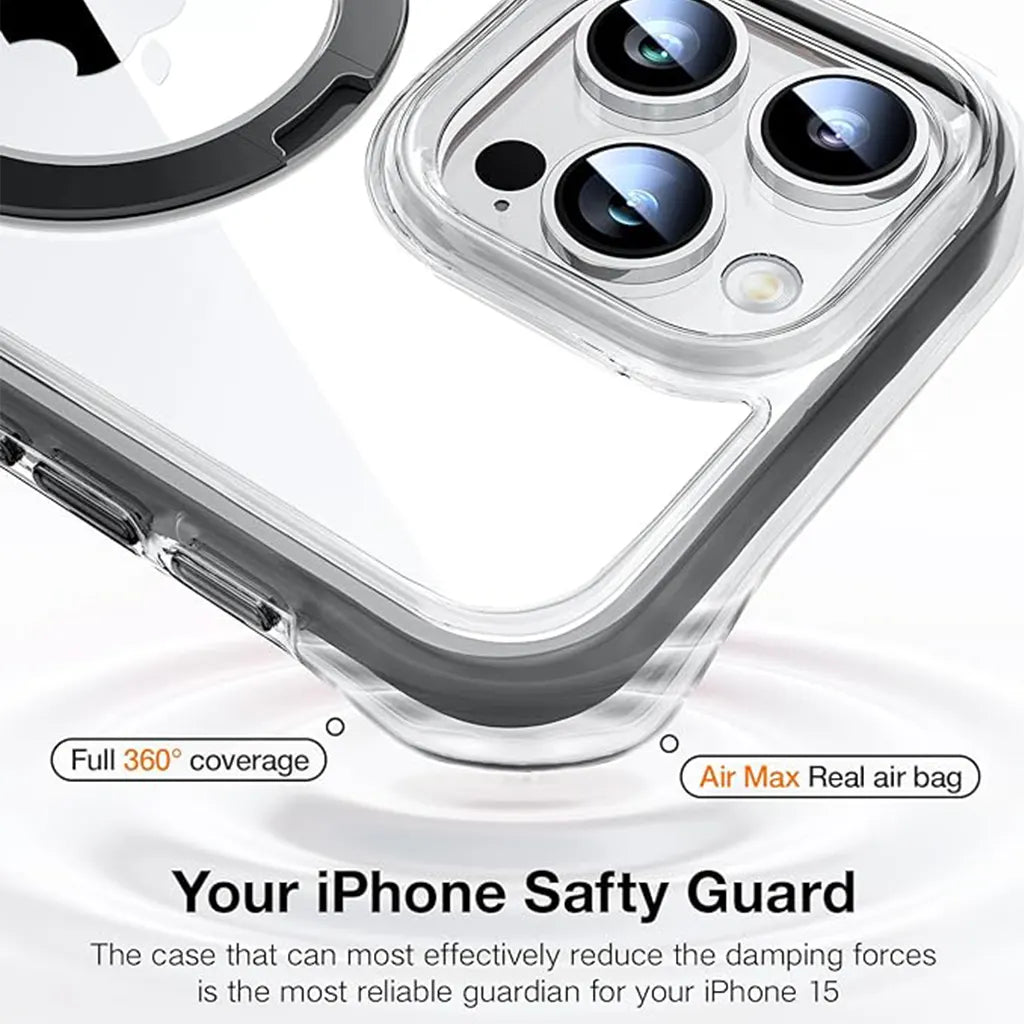 UPRO Ostand SS Air-Castle Magnetic Case For  iPhone 15 Pro