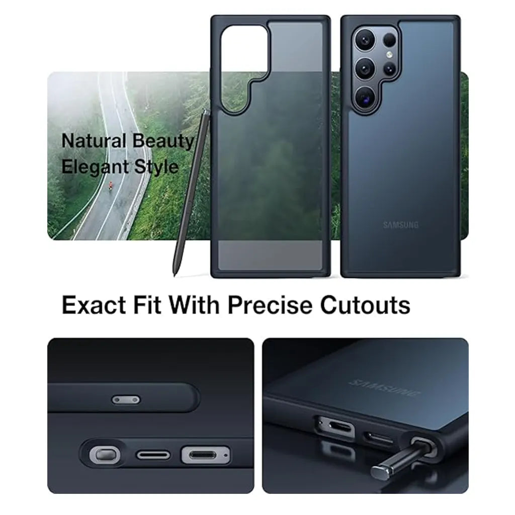 Shockproof Designed for Samsung Galaxy S24 Ultra Case -Black