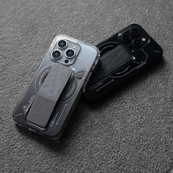 Skinarma HELIO Mag-Charge iPhone 16 Series with Grip Stand - Gray