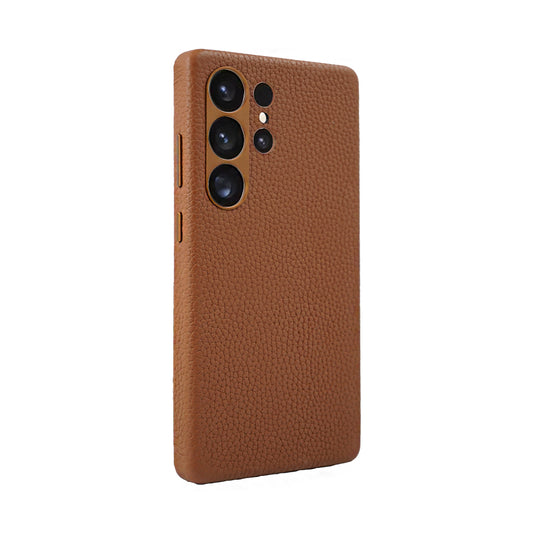 A-Case Amur Genuine Leather Case for Galaxy S25 Ultra - Brown