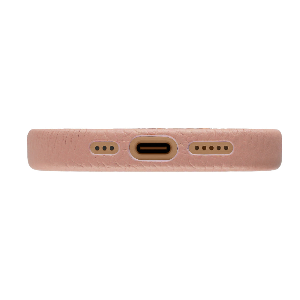 A-case Amur Genuine Leather case for iPhone 16 Series - Pink