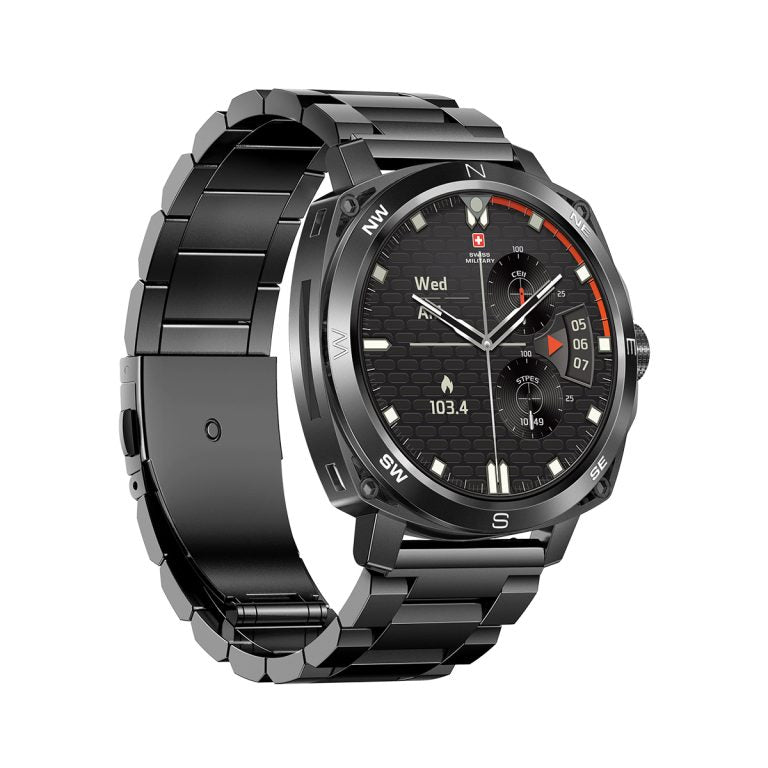 DOM 4 Black Metal Smart Watch