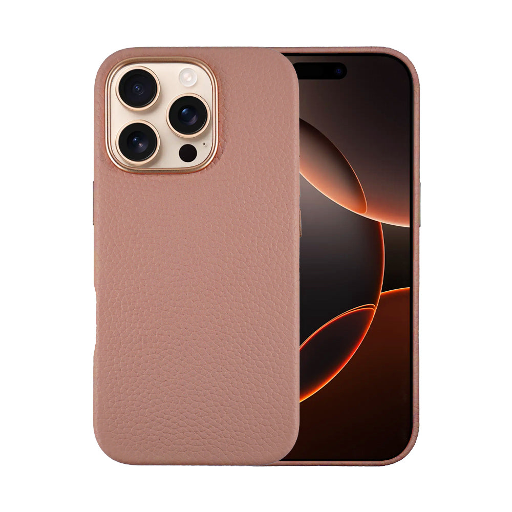 A-case Amur Genuine Leather case for iPhone 16 Series-Brown