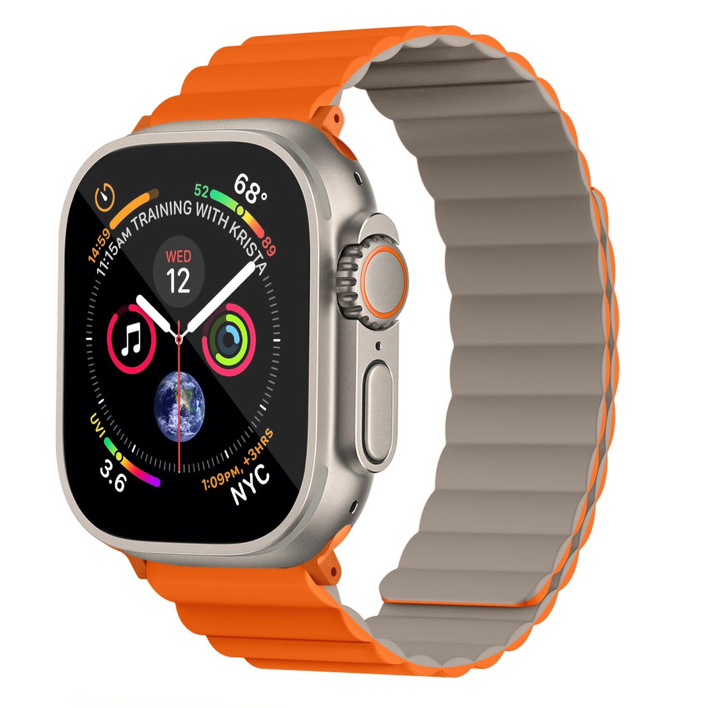 Invix Apple Watch Silicone Magnetic Band - Blue/Yellow