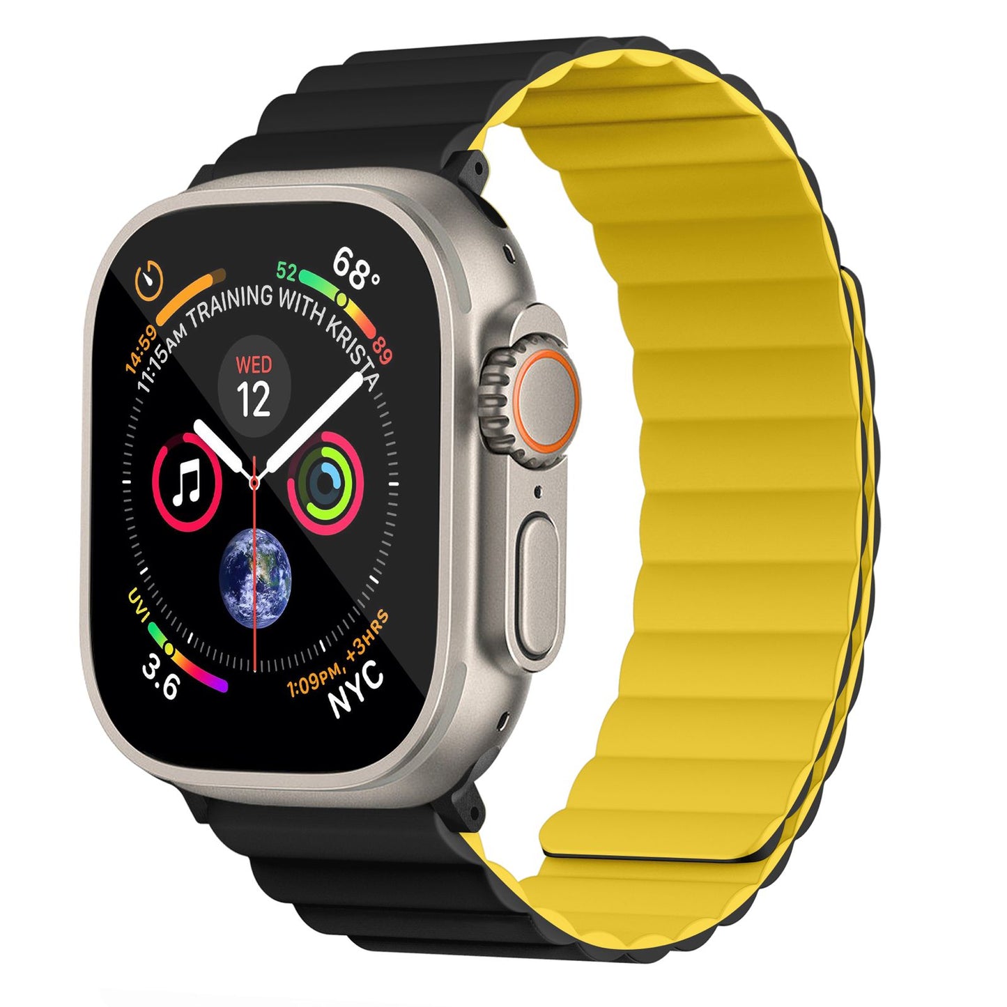 Invix Apple Watch Silicone Magnetic Band - Blue/Yellow