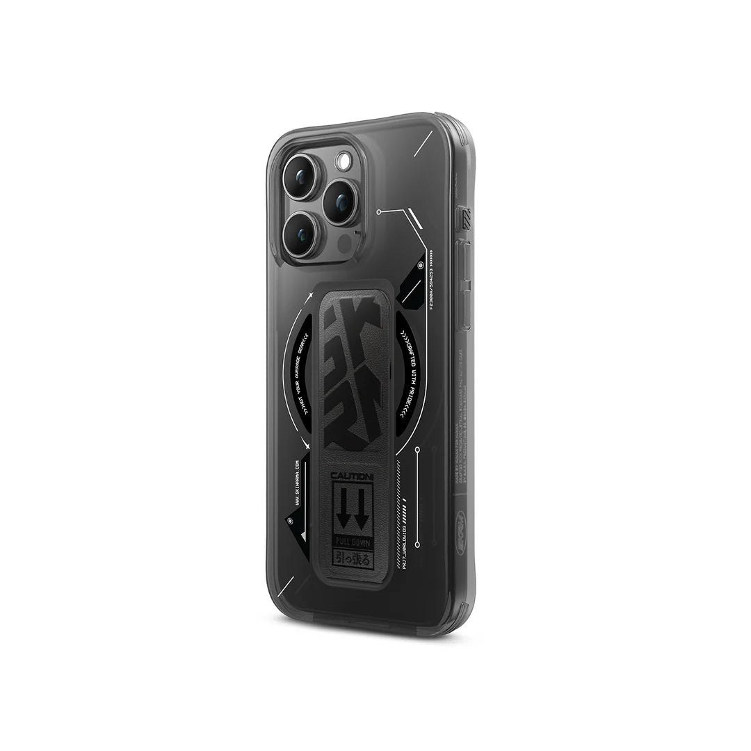 Skinarma HELIO Mag-Charge iPhone 16 Series with Grip Stand - Black