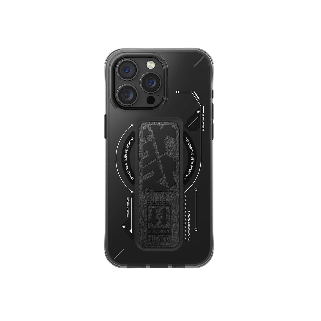 Skinarma HELIO Mag-Charge iPhone 16 Series with Grip Stand - Gray