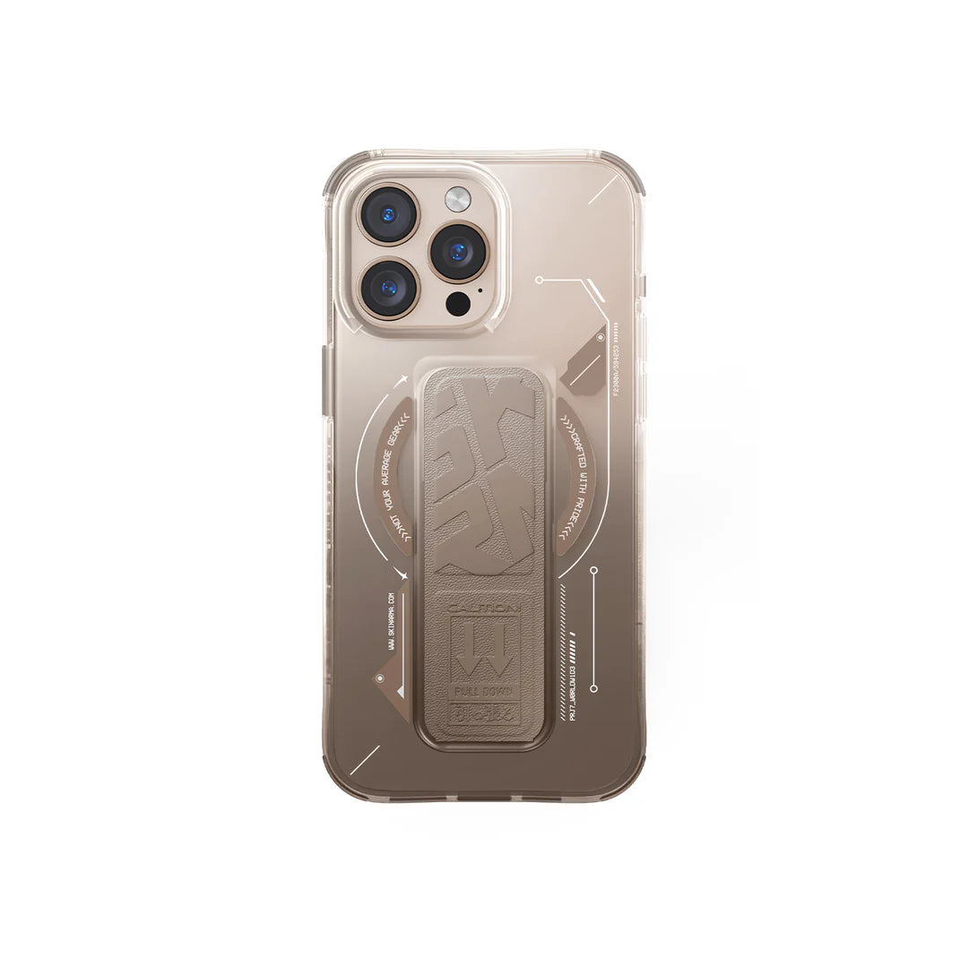 Skinarma HELIO Mag-Charge iPhone 16 Series with Grip Stand - Gray