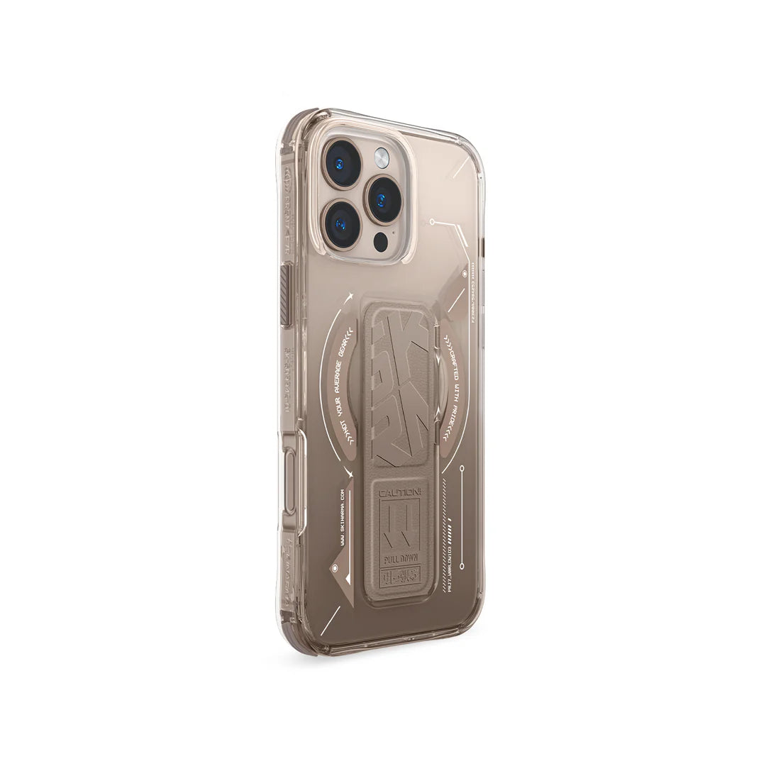 Skinarma HELIO Mag-Charge iPhone 16 Series with Grip Stand - Gold