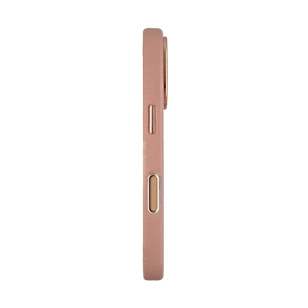 A-case Amur Genuine Leather case for iPhone 16 Series - Pink