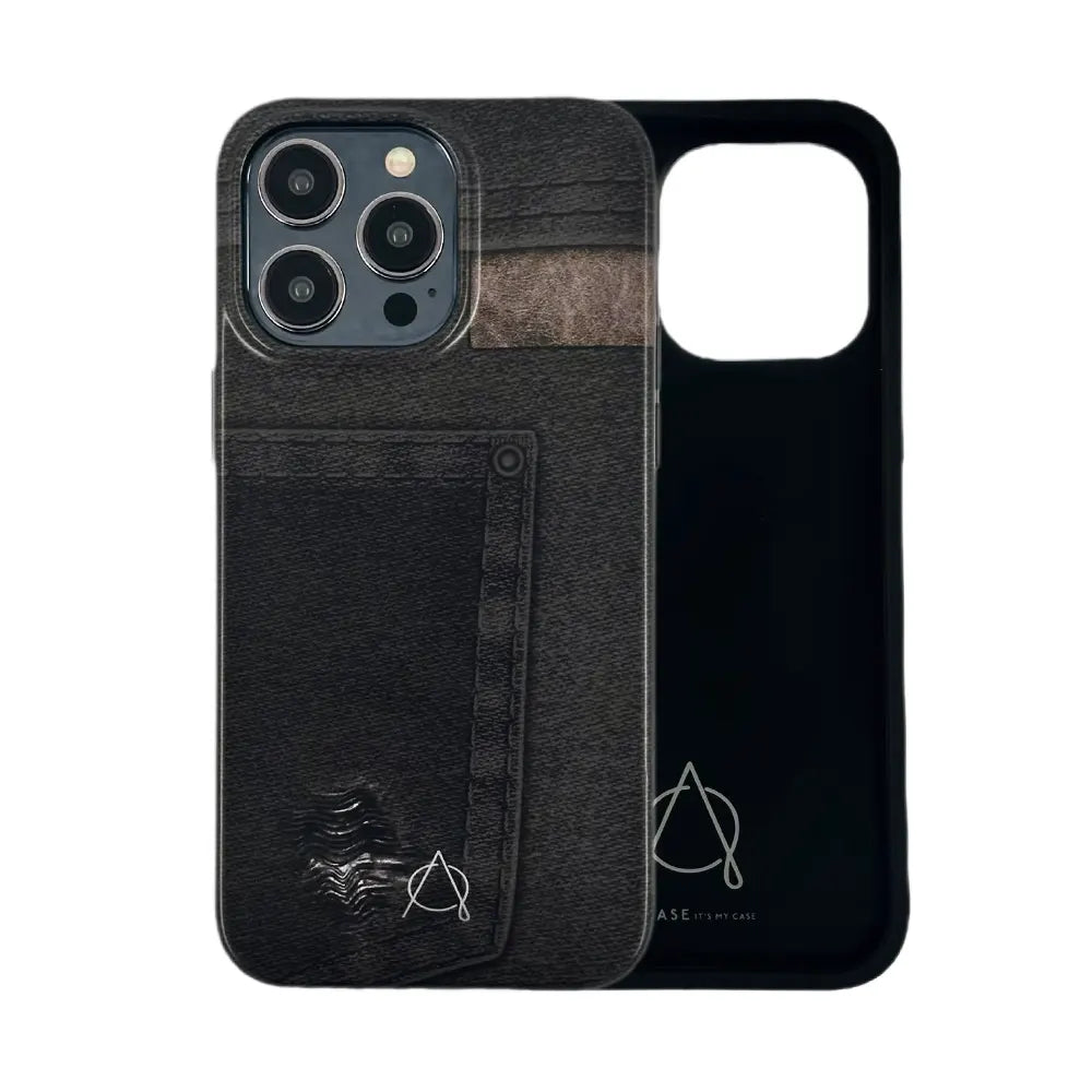 Denim Series For iPhone 15 Pro Max - Black