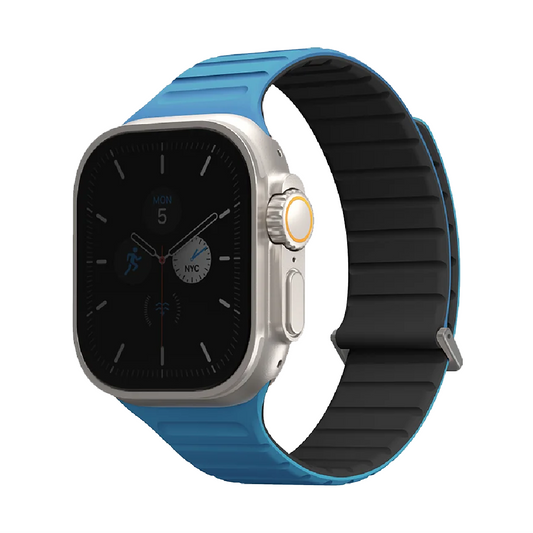Uniq Revix Evo Reversible Magnetic Apple Watch Strap 49/45/44/42MM – Pacific Blue / Black