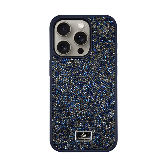 Crystal Studded Phone Case for iPhone 15 pro Max - Blue