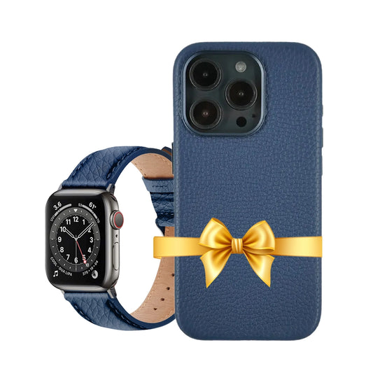 Amur  Bundle pack for iPhone 15 Series Case & Apple Watch Strap 42/44/45/49MM -Blue