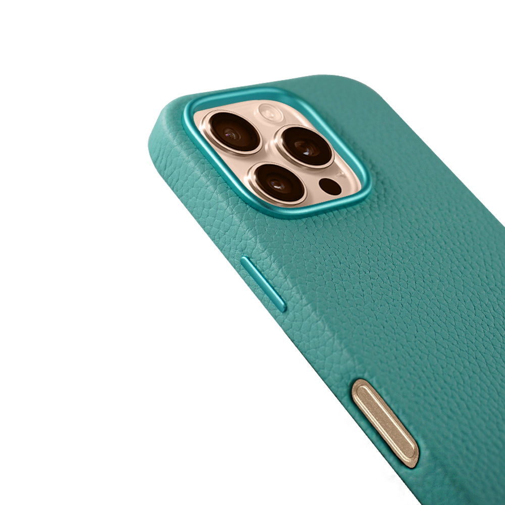 A-case Amur Genuine Leather case for iPhone 16 Series - Tiffany