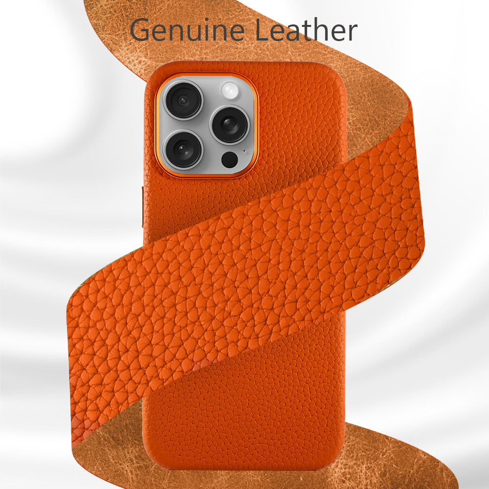 Amur Leather Case For iPhone 15 Series – Orange