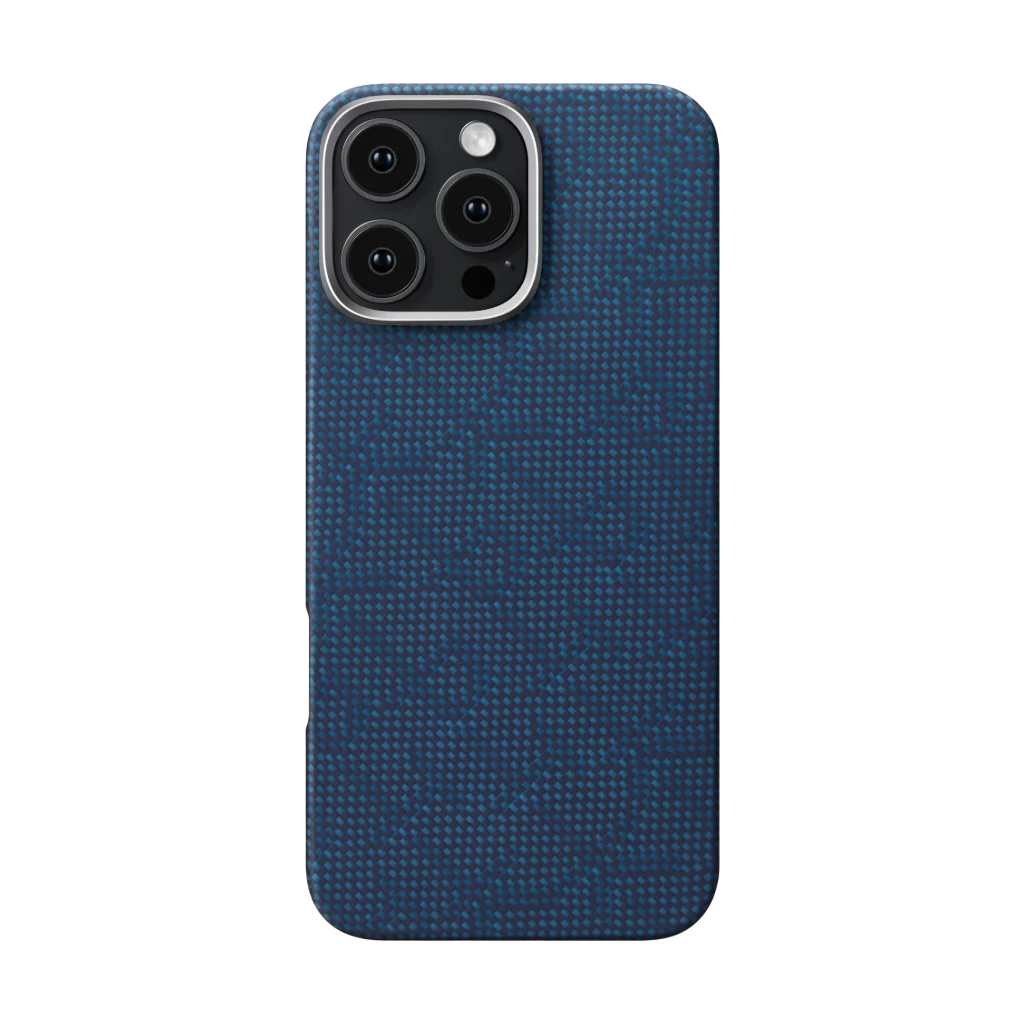 Pitaka  Monogram  Case for iPhone 16 Series- Dark Blue