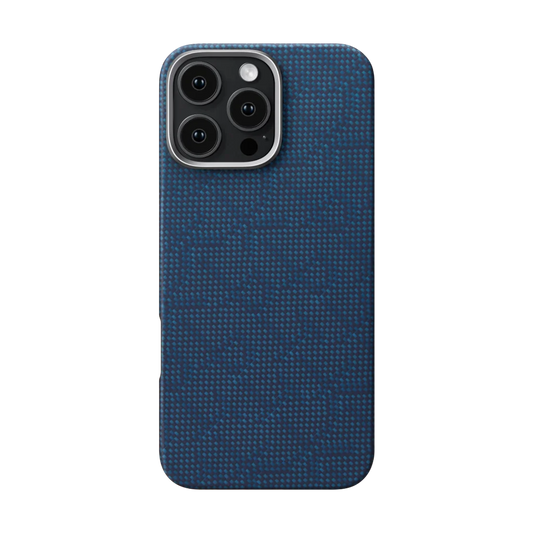 Pitaka  Monogram  Case for iPhone 16 Series- Dark Blue