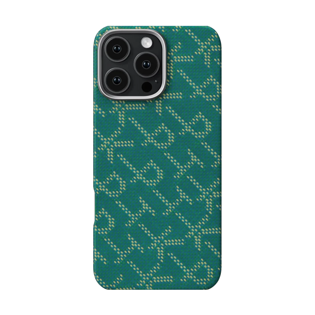 Pitaka  Monogram  Case for iPhone 16 Series- Dark Blue