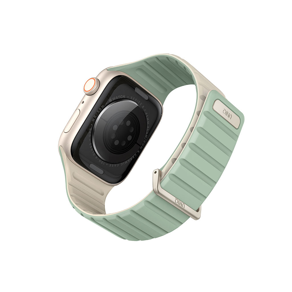 Uniq Revix Evo Reversible Magnetic Apple Watch Strap 49/45/44/42MM – Soft Mint / beige