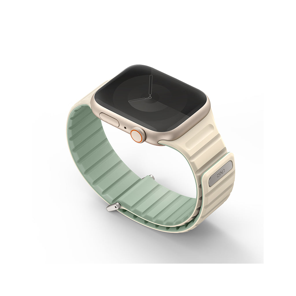Uniq Revix Evo Reversible Magnetic Apple Watch Strap 49/45/44/42MM – Soft Mint / beige