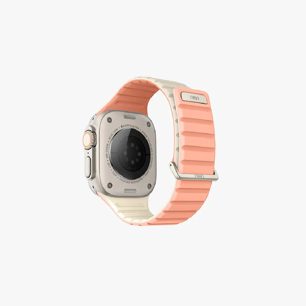 Uniq Revix Evo Reversible Magnetic Apple Watch Strap 49/45/44/42MM – Pink / Ivory